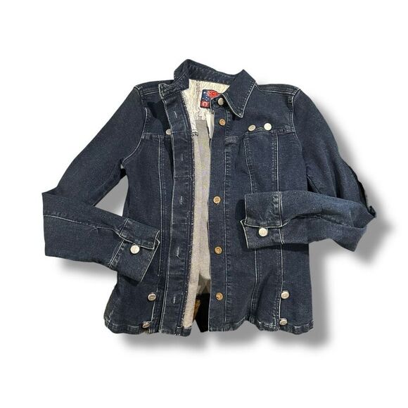 Coogi Australia VTG 90s Y2K Down Under Blue Denim Jacket Retro Women’s Size M Me - Picture 6 of 9